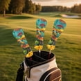 thumbnail image 2 of Uorisanigo Golf Club Head Covers for Driver, Fairway & Hybrid, 3Pcs Mushroom Hippie Frog Golf Club Headcovers Set with Soft Lining, PU Waterproof Accessories Gift for Women Men, 2 of 7