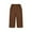 Brown, variant on Women's Loose Cotton Linen Bermuda Shorts, Knee Length High Waisted Capris with Pockets, S–5X