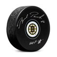 thumbnail image 1 of Brad Park Rondelle de Hockey des Boston Bruins Autographiée avec Note HOF, 1 of 2