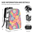 thumbnail image 2 of 16 Inch Transparent Backpack With Lightweight And Durable Design Without Pockets Transparent For Work Business Travel Sports Darkmagenta Tie-Dye Background Rainbow Colors (2), 2 of 7