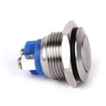 thumbnail image 5 of Guyelim Horn Switch 2Pcs Flat Head 16mm Momentary Push Button Horn Switch for Doorbell Boat Car Waterproof Metal (Silver), 5 of 10