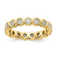 thumbnail image 2 of 14k Yellow Gold Bezel Set Diamond Eternity Wedding Band Circle Anniversary Ring Size 6.5 - 1 Ct., 2 of 5