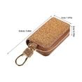 thumbnail image 2 of EXHUMKY 2Ud Funda De Cuero PU Para Llaves De Auto Color Dorado Con Cierre Y Universal, 2 of 6
