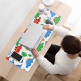 thumbnail image 3 of Long Mouse Pads for Desk,White Dinosaur Leaf Pattern Desk Mats on Top Of Desks, Desk Mouse Pad Extra Large with 3mm Non-Slip Base and Stitched Edge for Gaming,Office,Work,Home 31.5"x11.8", 3 of 6