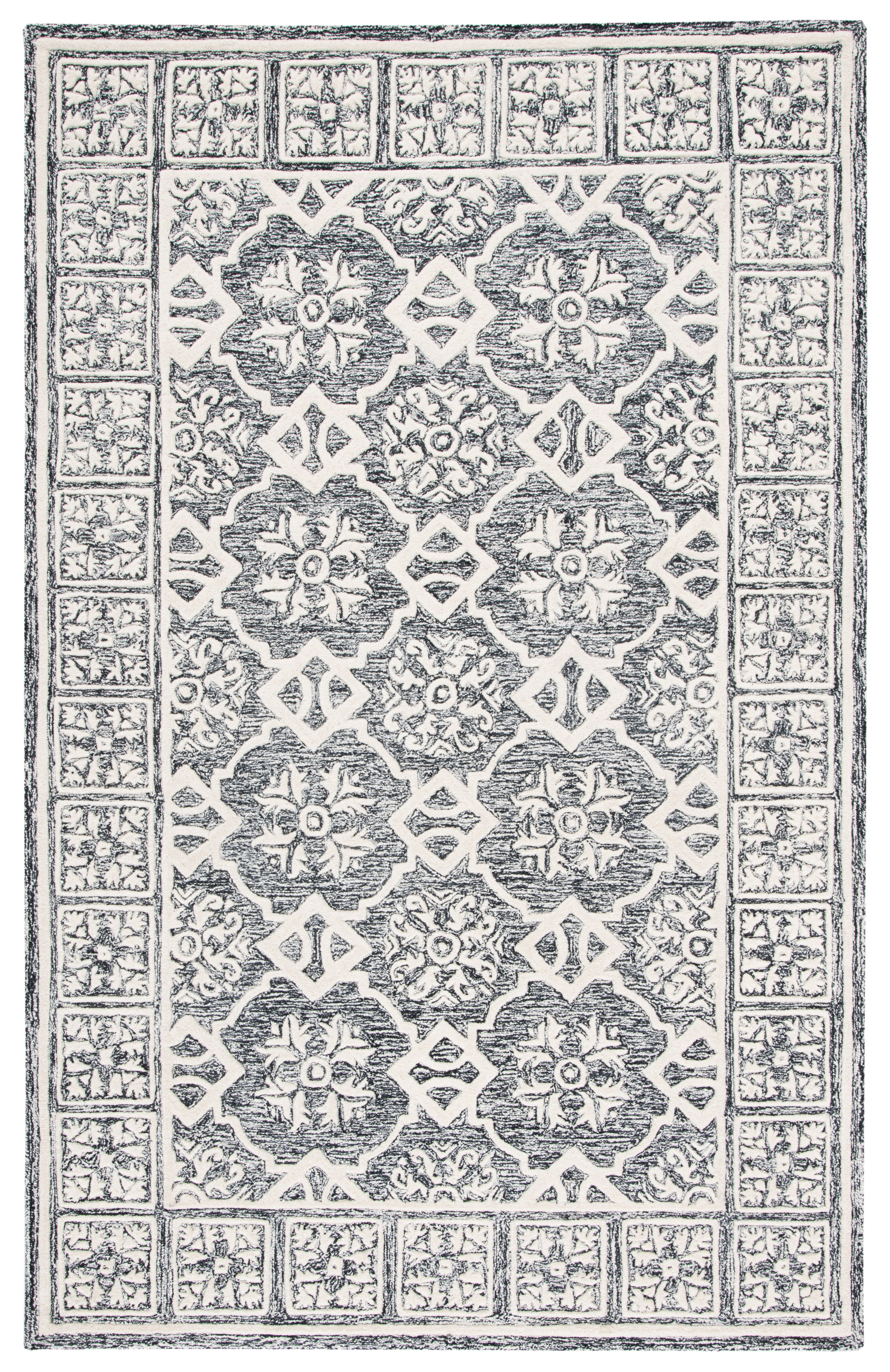 Safavieh Metro Donella Medallion Area Rug, Black/Ivory, 4' x 6'