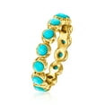 thumbnail image 2 of Ross-Simons Turquoise Eternity Band in 18kt Gold Over Sterling, Women's, Adult, 2 of 4