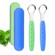 thumbnail image 1 of Limpiador de raspador de lengua para adultos y niños, juego de cepillos de lengua de metal de grado médico (2 piezas) Namotu XYWJ003, 1 of 6