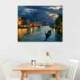thumbnail image 2 of Fenyluxe Italy Venice Grand Canal At Night Wall Art Painting The Picture Print On Canvas The Basilica Di Santa Maria Della Salute Pictures Modern Artwork For Room Home Decor Decor Gift 20x16in, 2 of 6