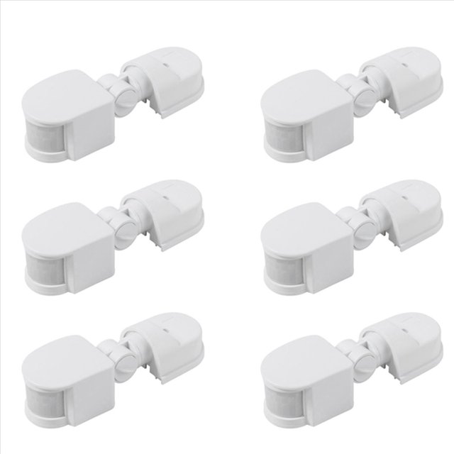 6X Sensor de Movimiento Infrarrojo AC110V-240V Interruptor de Sensor Ajustable para Sensores de Movimiento Corporal PIR para MúLtiples Escenarios ()