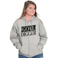 thumbnail image 4 of Goal Digger Overachiever Funny Unisex Fleece Graphic Zip Up Hoodie Brisco Brands 3X, 4 of 5