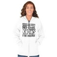 thumbnail image 4 of Funny No One Knows I'm Here Joke Unisex Fleece Graphic Zip Up Hoodie Brisco Brands 3X, 4 of 5