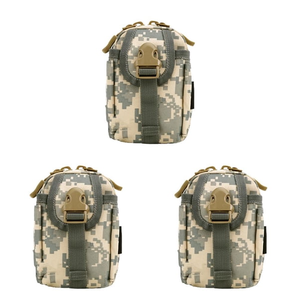 Eigraketly Bolsa de accesorios Bolsa impermeable al aire libre Hebilla Bolso de nylon Bolsas de cintura multifunción Paquete Camping Camuflaje gris Type1 NO1 Eigraketly CBP375506