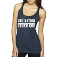 thumbnail image 1 of Wild Bobby One Nation Under God Inspirational/Christian Women Tri-Blend Racerback Tank Top, Vintage Navy, Medium, 1 of 5