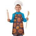 thumbnail image 2 of Halloween Jack Lanterns Variety Pattern Kids Aprons for Girls and Boys,Adjustable Neck Strap Toddler Aprons for Kids Cooking Baking,23.6"x19", 2 of 7