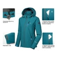 thumbnail image 5 of Little Donkey Andy Women's Softshell Jacket Ski Jacket with Removable Hood, Fleece Lined Deep Lake Heather Size M, 5 of 7