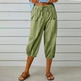 thumbnail image 2 of Shwomsmer Women's Pants Women's Linen Pants Women's Sweatpants Summer Pants for Women 2025 7/8 Leggings for Women Flowy Pants for Women, 2 of 8