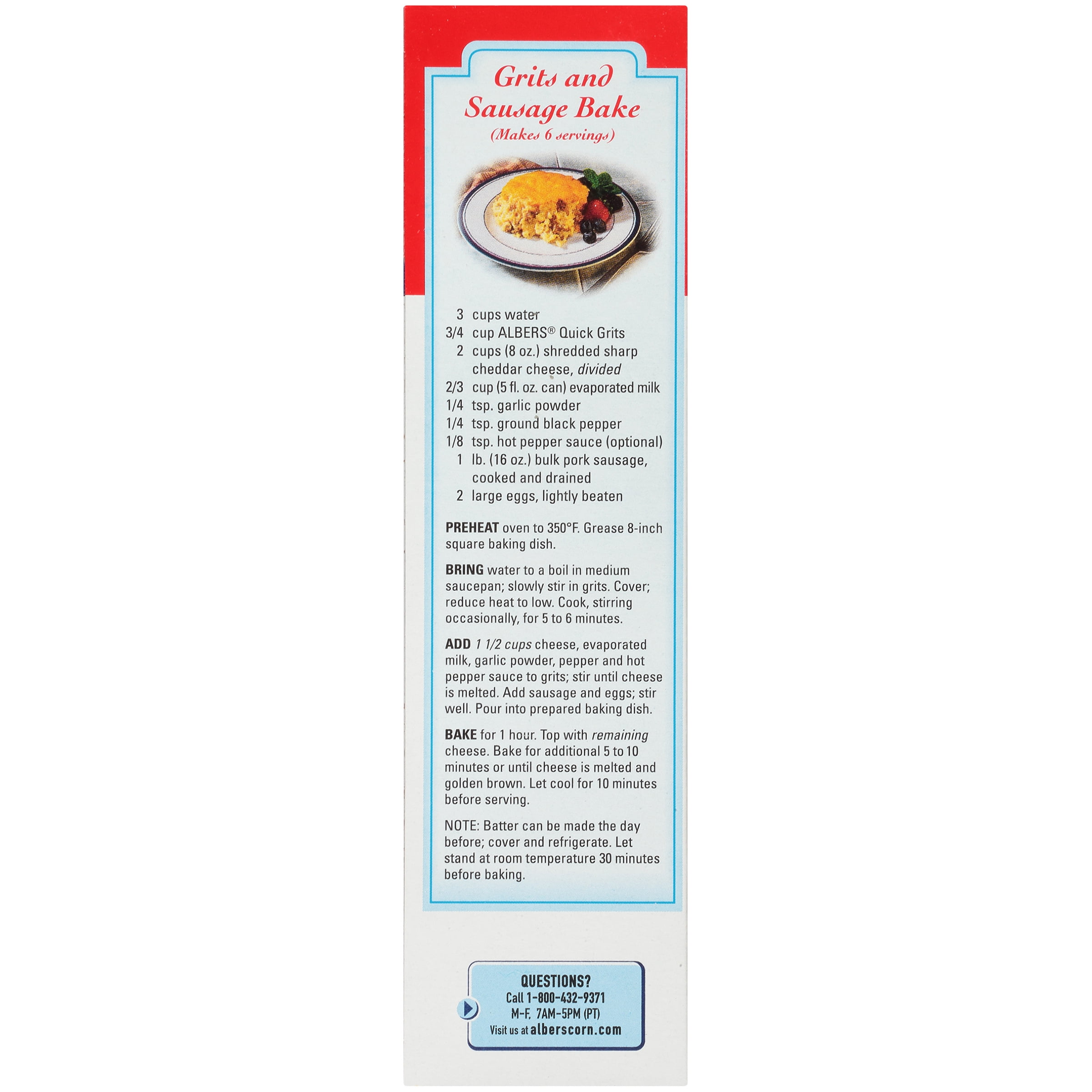 Albers® Enriched Hominy Quick Grits 20 oz. Box