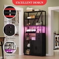 thumbnail image 4 of Kojooin 71-Inch Tall Wine Cabinet - Multi-Tiered Wine Rack, Glass Rack, Adjustable Shelves, Double Doors - a Modern Wine Cabinet Suitable for Kitchens, Dining Rooms, Or Living Rooms, 4 of 9