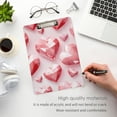 thumbnail image 5 of Valentine's Day Heart Diamond Acrylic Clipboards 12 x 9 Inch A4 Size with Low Profile Clip Hanging Clipboard for Classroom School Office, 5 of 8