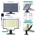 thumbnail image 4 of YOMYM Luz Solar de Exterior, 200 LED Luz Solar Exterior con Sensor de Movimiento 3 Modos, IP65 Impermeable Solar Luz LED Iluminaci&oacute;n Exterior con Control Remoto para Jard&iacute;n, Pati, 4 of 7