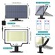 thumbnail image 4 of YOMYM Luz Solar de Exterior, 200 LED Luz Solar Exterior con Sensor de Movimiento 3 Modos, IP65 Impermeable Solar Luz LED Iluminaci&oacute;n Exterior con Control Remoto para Jard&iacute;n, Pati, 4 of 7