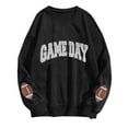 thumbnail image 4 of WMTBSRSW Game Day Sweatshirt for Women Football Sweatshirts Oversized Crewneck Long Sleeve Pullover Tops Cute Graphic Sweatshirt Black XXL, 4 of 4
