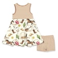 thumbnail image 2 of Millie Loves Lily Girls Cream Rodeo Print Dress and Short Set, Big Girls, Size 6,2-PCS, 2 of 2