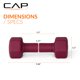 thumbnail image 3 of Par de Mancuernas CAP 4.5 kg Neopreno Carmesí, 3 of 7