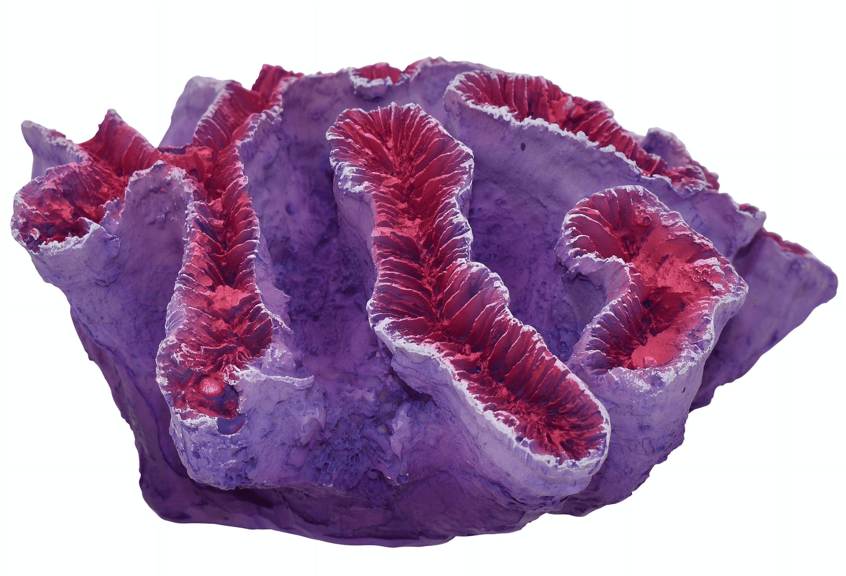 Komodo Curly Pink and Purple Coral Ornament, Aquarium Decor