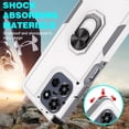 thumbnail image 3 of Rosebono Compatible With Motorola Moto G Power 2025 / Moto G Power 2026 Case, Hybrid Case With Adjustable Integrated Ring Kickstand (White), 3 of 5