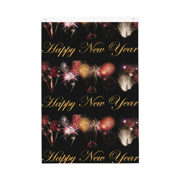 House Flag New Years Eve Garden Flag Decorative House Yard Double Sided Flag For Decoration (2x3ft)