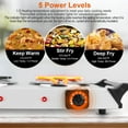 thumbnail image 3 of Moclever 2000W Electric Dual Burner Portable Electric Stove Coil Heating Hot Plate Stove Countertop RV Hotplate with 5 Temperature Adjustments Portable Handles, White, 3 of 14