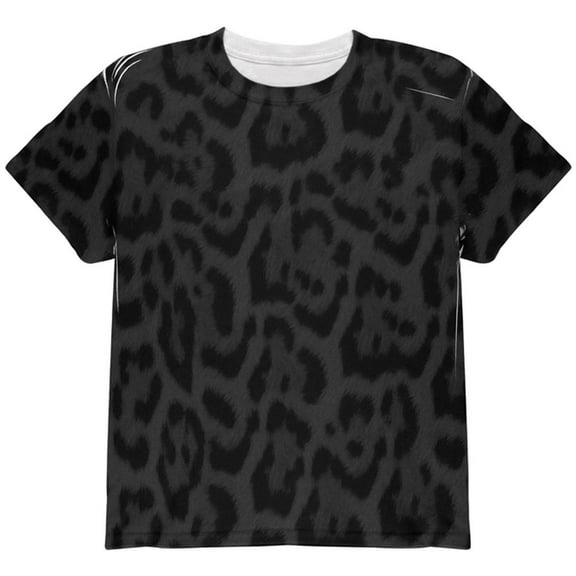 Halloween Black Leopard Costume All Over Youth T Shirt Multi YXL