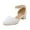 White, variant on XXWXYD Girls Mary Jane Dress Shoes Pumps Low Heels Flower Party High School Prom Sandals Grils Dress Shoes(10-10.5 Years,Male)