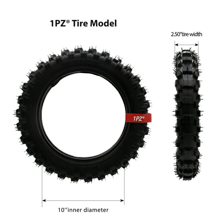 2pcs 2.50/2.75-10'' Inner Tire Tube Motorcycle Straight For Valve Stem