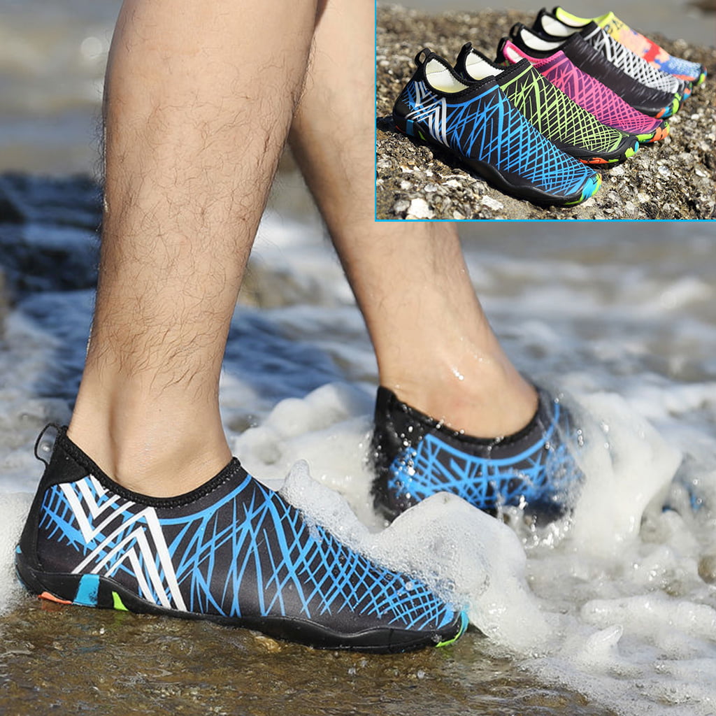 Mens Water Sports Shoes Barefoot Quick-Dry Socks Slip-on Hiking Swiming Surfing 