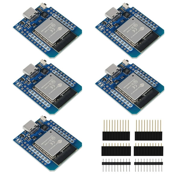 Type-C D1 Mini NodeMCU ESP32 ESP-WROOM-32 WLAN WiFi Bluetooth IoT Development Board 5V Compatible for Arduino (5pcs Type-C)