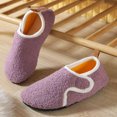 thumbnail image 5 of Lenago Children's Fuzzy Slippers Toddler Infant Home Slippers for Boys Girls Soft Flat Slip On Easy Hook-and-Loop​​ Fleece Lined Winter House Shoes Slip-Resistant Indoor 2-12 Years, 5 of 10