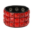 thumbnail image 1 of Pulsera ancha Salvador para hombre y mujer gótica punk fiesta adultos Rojo, 1 of 10