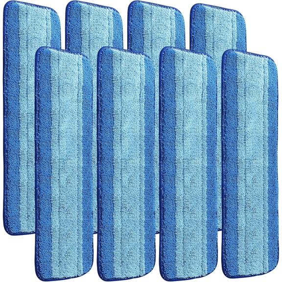 8 Pack Microfiber Cleaning Pads Compatible with Bona Mops, Safe for Hardwood and Hard-Surface Floors, Washable, Reusable