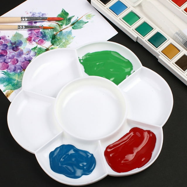 Paintingtools,7 Holes Plum shaped Watercolor Drawing Pigment User-Friendly Design