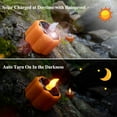 thumbnail image 5 of Vorkoi Solar Candle Pumpkin Light Flameless Rechargeable Flickering LED Candles Waterproof for Halloween Christmas Party Wedding Pathway Balcony Outdoor Decor, 5 of 6