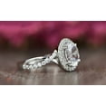 thumbnail image 3 of Eclet Jewels 14K White Gold Over Rings - Oval Cut 2 Ct Excellent White Diamond Rings -Engagement Wedding Halo Promise Rings for Women's - Diamond Jewelry For Birthday Gift - Christmas Gifts for Her, 3 of 9