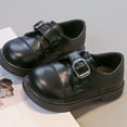 thumbnail image 4 of dmqupv Fille Mary Jane Britannique Cuir Rétro Bout Rond Chaussures Simples Chaussures pour Enfants Noir, Taille US 9, 4 of 8