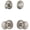 Satin Nickel, variant on Grandeur 823322 Newport Solid Brass Single Cylinder Keyed Entry Knobset And Deadbolt Combo