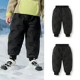 thumbnail image 2 of Byoo Toddler Boys Down Pants Cozy Solid Color Padded Elastic Waist Puffer Joggers Outdoor Winter Soft Casual Trousers, 2 of 8