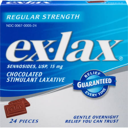Ex-Lax Regular Strength Chocolated Stimulant Laxative, 24