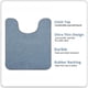 thumbnail image 2 of Alfombra de baño Bosap en forma de U, 20 x 24 cm, color azul, 2 of 6