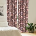 thumbnail image 2 of Ambesonne Autumn Curtains, Dog Rose Branches Pattern, Pair of 28"x95", Pale Redwood Blush and Pink, 2 of 5