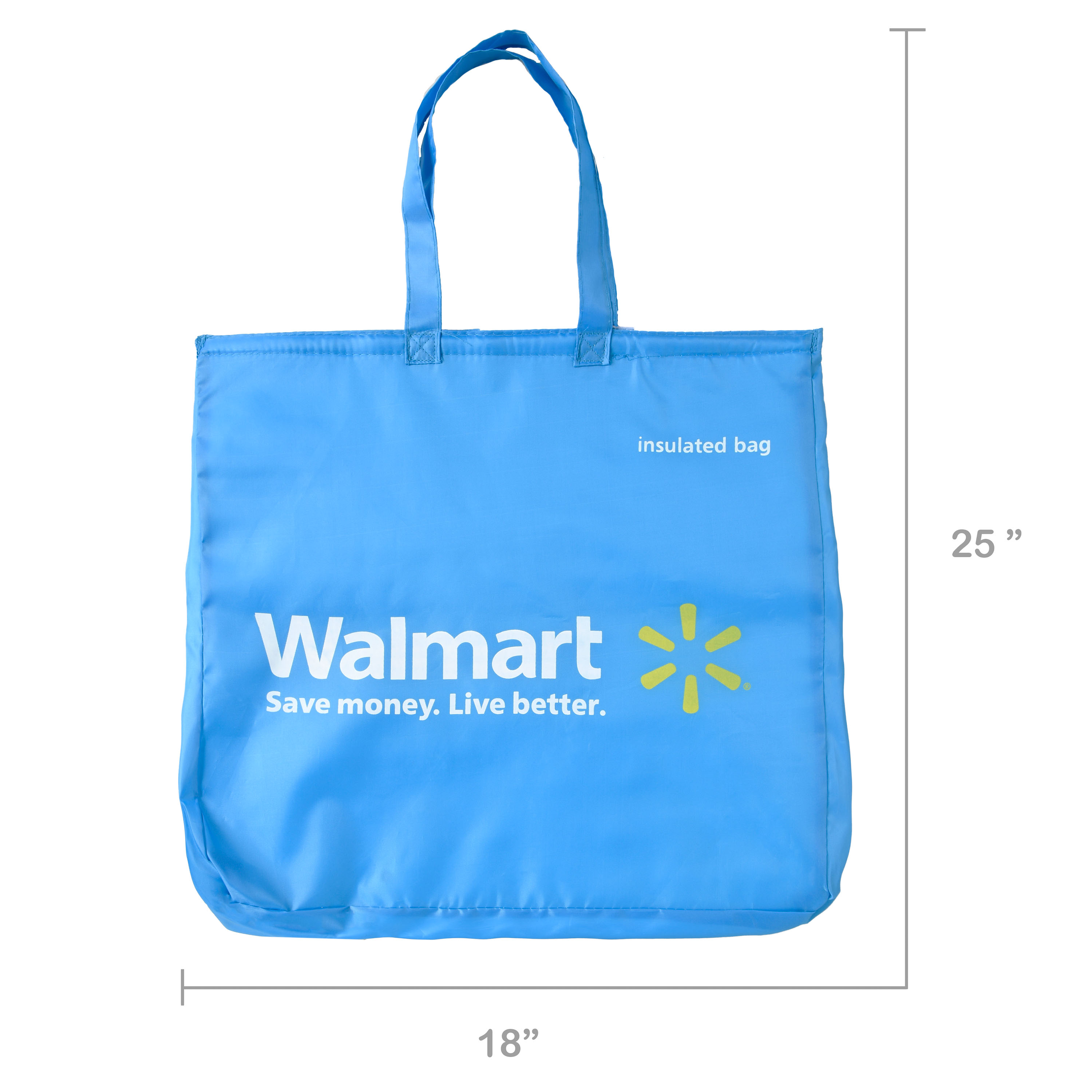 Walmart Reusable Insulated Polyethylene Grocery Bag, Blue - image 3 of 3